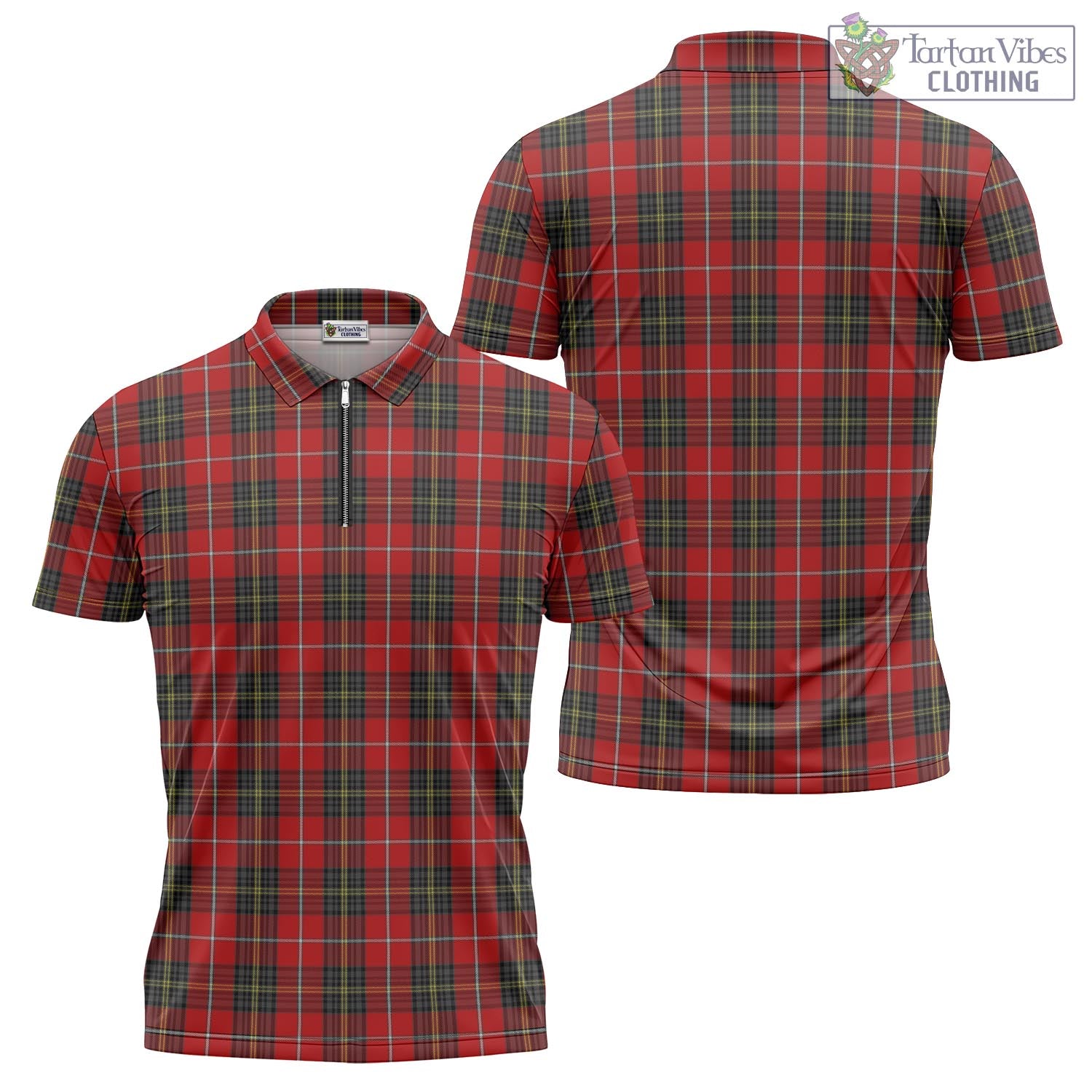 Tartan Vibes Clothing Orr Tartan Zipper Polo Shirt