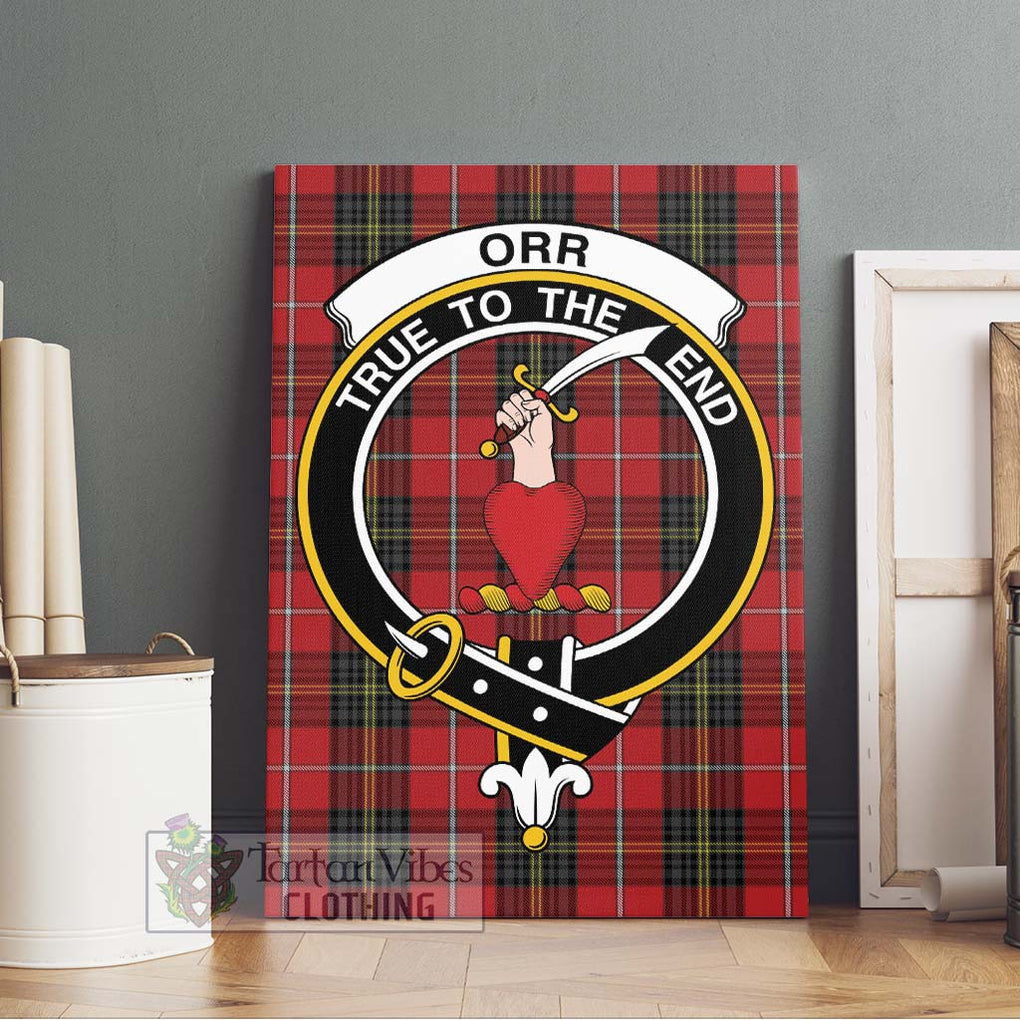 Orr Tartan Canvas Print Wall Art with Family Crest Without Frame - Tartan Vibes Clothing