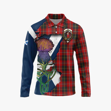 Orr Tartan Family Crest Long Sleeve Polo Shirt Scottish Thistle Celtic Inspired Unisex - Tartan Vibes Clothing