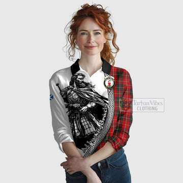 Orr Tartan Clan Crest Women's Casual Shirt with Highlander Warrior Celtic Style