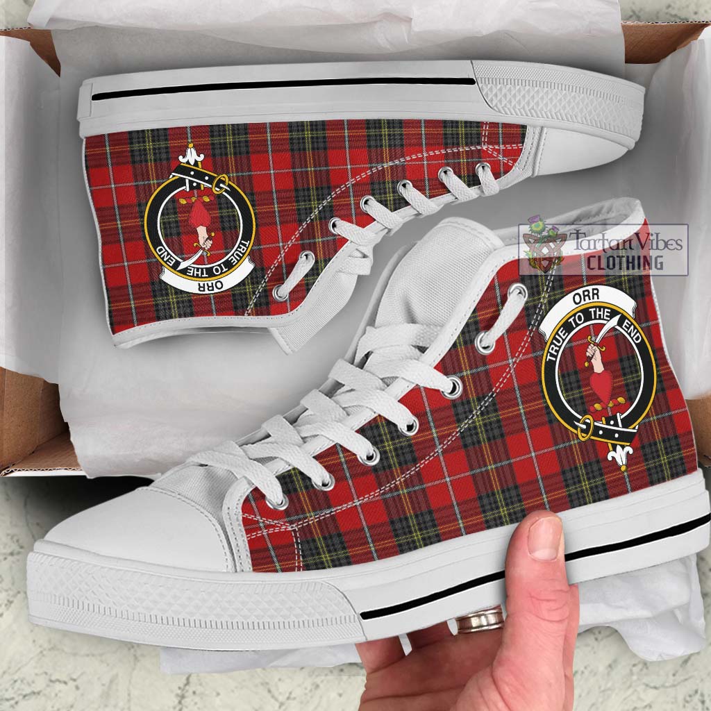 Tartan Vibes Clothing Orr Tartan High Top Shoes with Family Crest