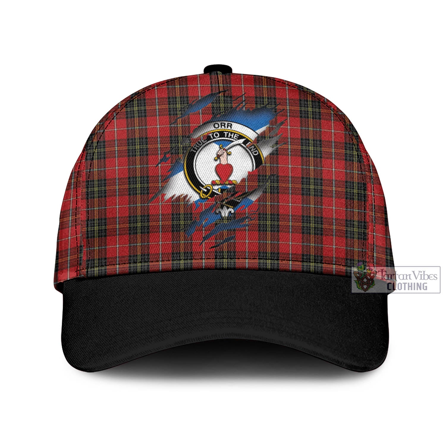 Tartan Vibes Clothing Orr Tartan Classic Cap with Family Crest In Me Style