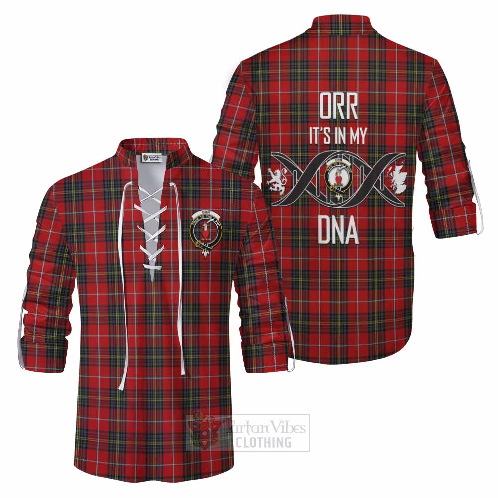 Tartan Vibes Clothing Orr Tartan Ghillie Kilt Shirt with Family Crest DNA In Me Style