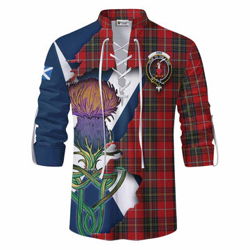 Orr Tartan Family Crest Ghillie Kilt Shirt Scottish Thistle Celtic Inspired Men - Tartan Vibes Clothing