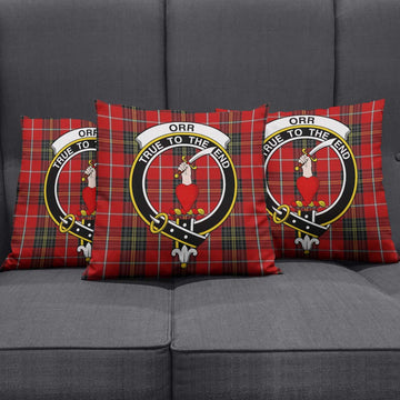 Orr Tartan Pillow Cover with Family Crest