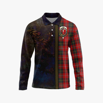 Orr Tartan Family Crest Long Sleeve Polo Shirt Alba Gu Brath Be Brave Lion Ancient Style Unisex - Tartan Vibes Clothing