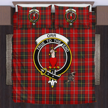 Orr Tartan Bedding Set with Family Crest