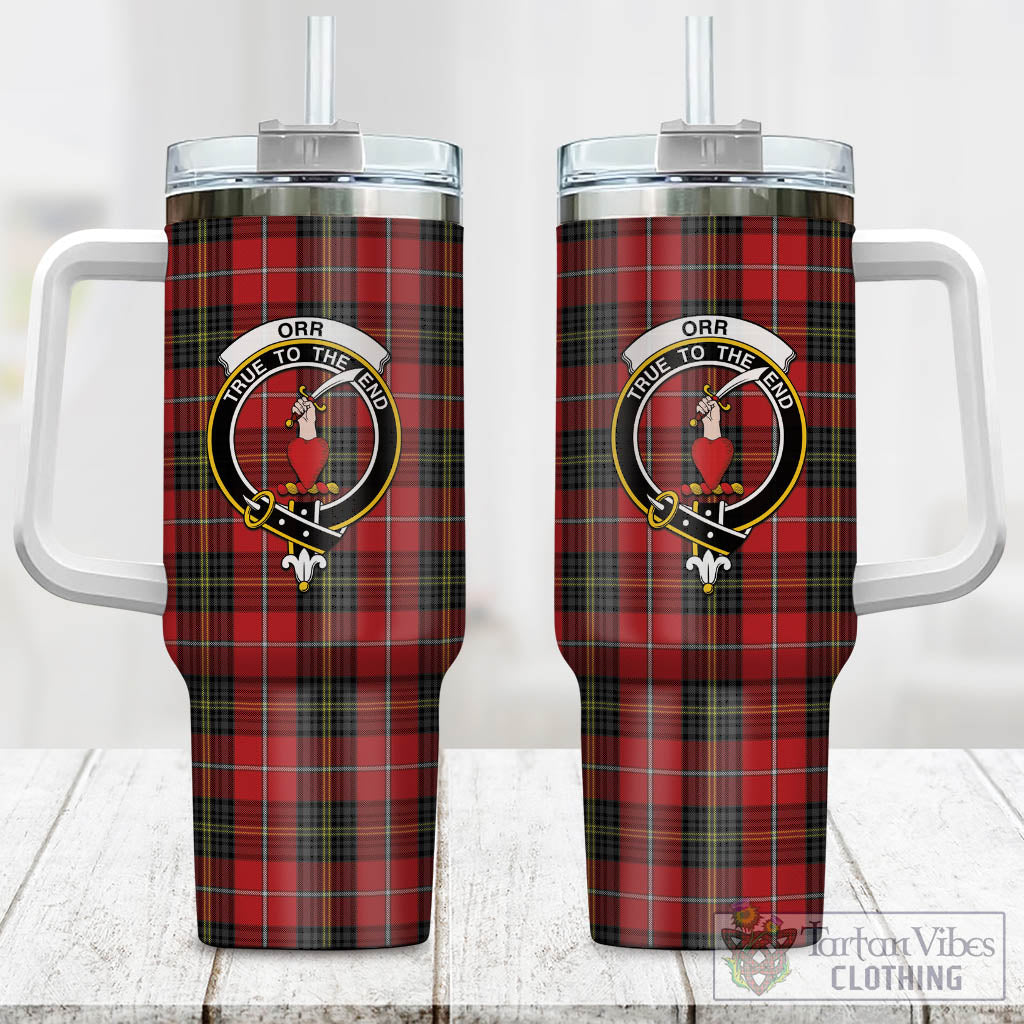 Tartan Vibes Clothing Orr Tartan and Family Crest Tumbler with Handle