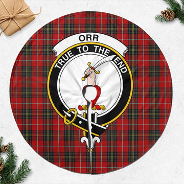 Orr Tartan Christmas Tree Skirt with Family Crest