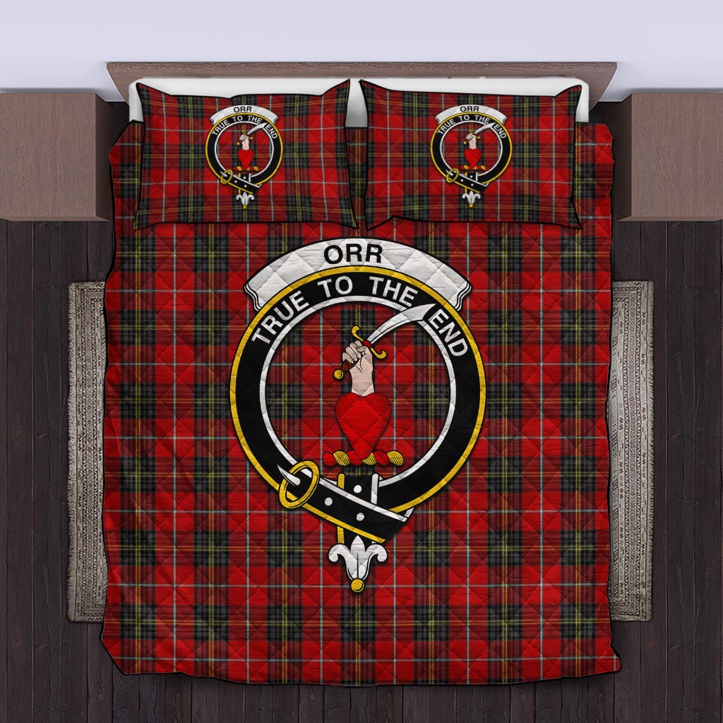 Orr Tartan Quilt Bed Set with Family Crest Twin - Tartan Vibes Clothing