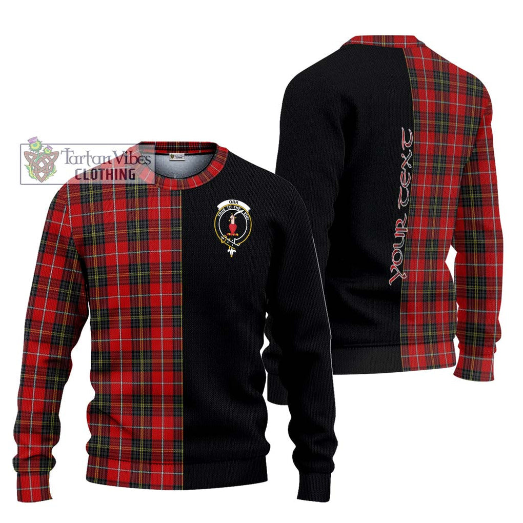 Orr Tartan Knitted Sweater with Family Crest and Half Of Me Style Unisex - Tartanvibesclothing Shop