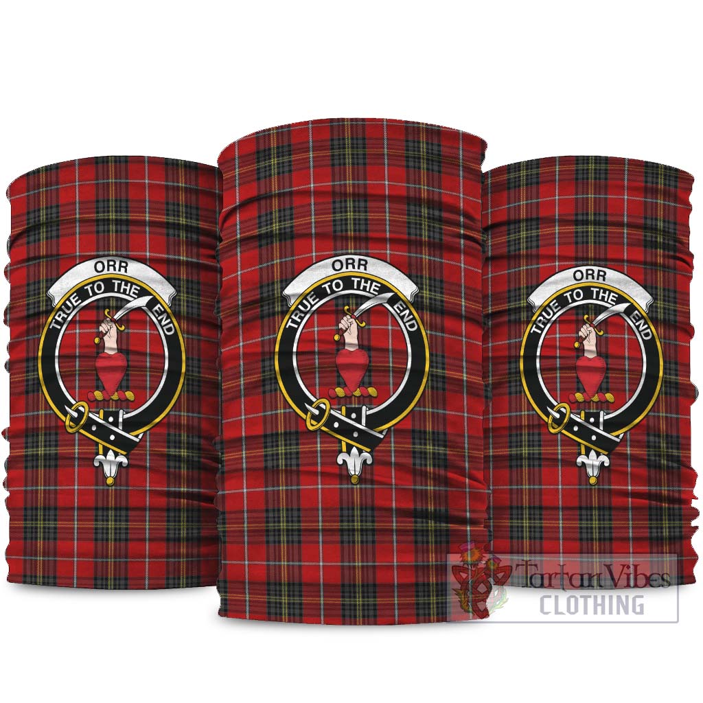 Orr Tartan Neck Gaiters, Tartan Bandanas, Tartan Head Band with Family Crest