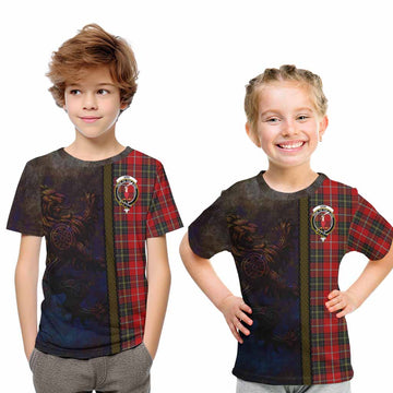 Orr Tartan Family Crest Kid T-Shirt Alba Gu Brath Be Brave Lion Ancient Style Youth XL Size14 - Tartan Vibes Clothing
