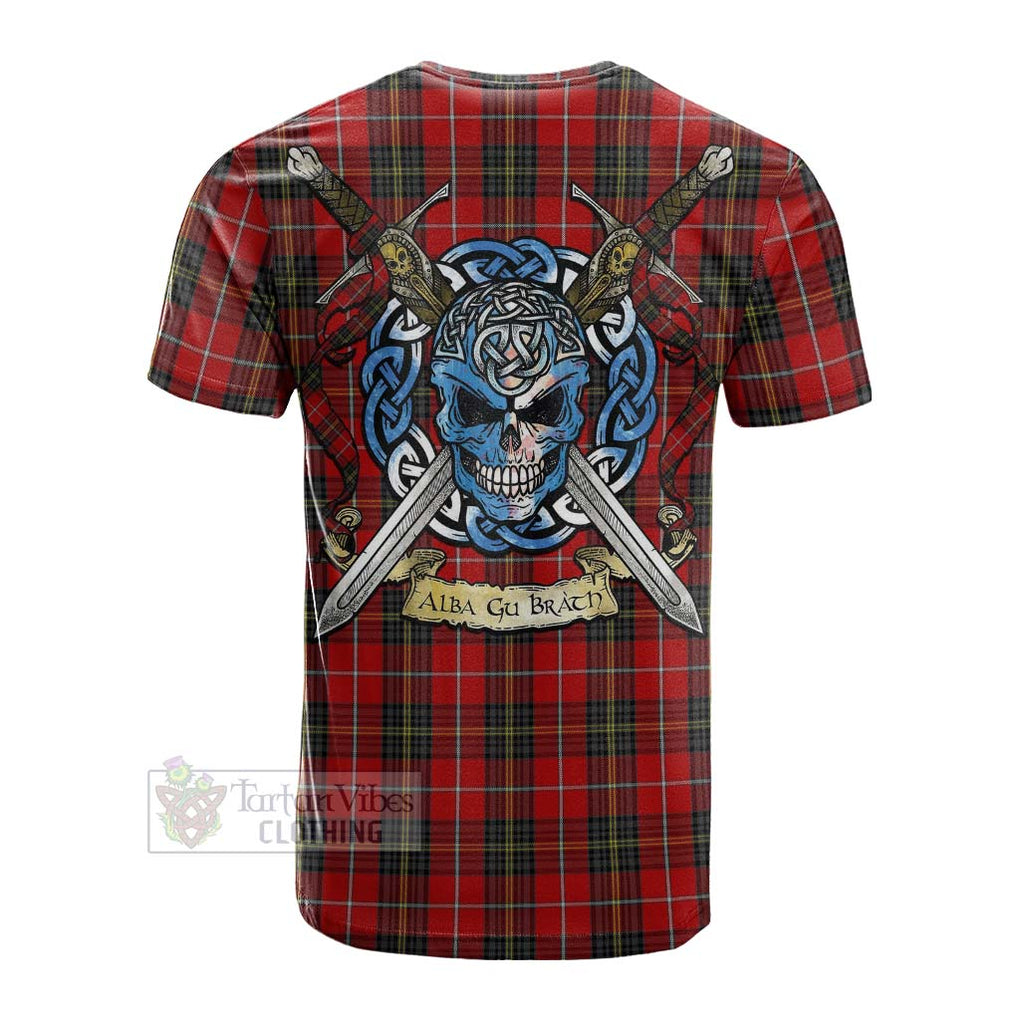 Tartan Vibes Clothing Orr Tartan Cotton T-shirt with Family Crest Celtic Skull Style