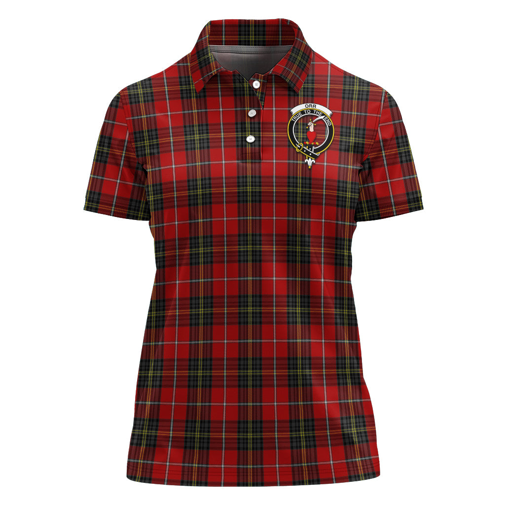 Orr Tartan Polo Shirt with Family Crest For Women - Tartan Vibes Clothing