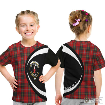 Orr Tartan Kid T-Shirt with Family Crest Circle Style