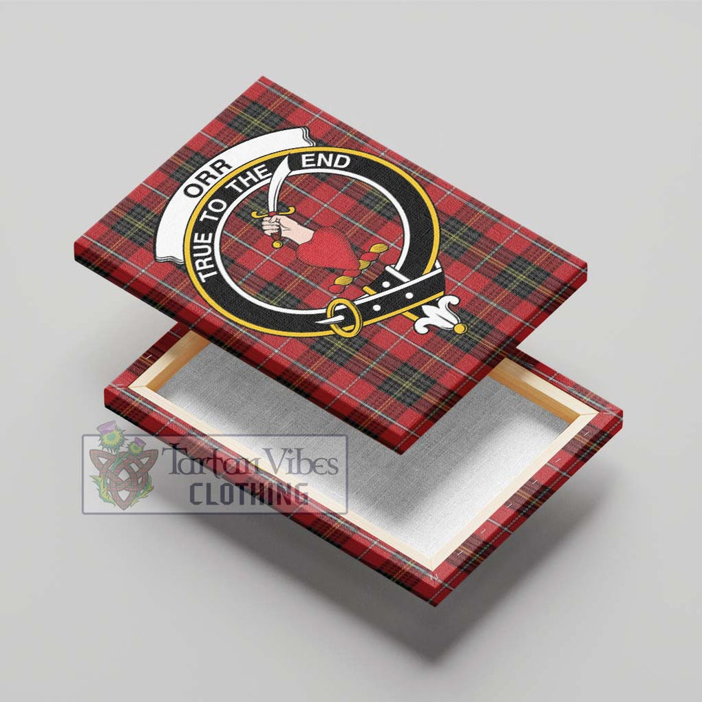 Orr Tartan Canvas Print Wall Art with Family Crest - Tartan Vibes Clothing