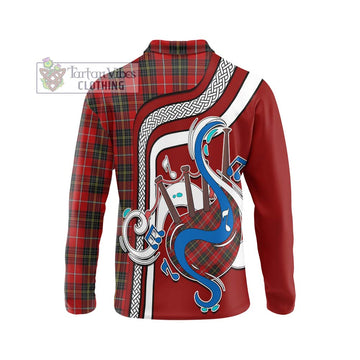 Orr Tartan Long Sleeve Polo Shirt with Epic Bagpipe Style