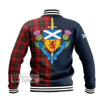 Orr Tartan Baseball Jacket Alba with Scottish Lion Royal Arm Half Style