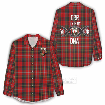 Orr Tartan Women's Casual Shirt with Family Crest DNA In Me Style