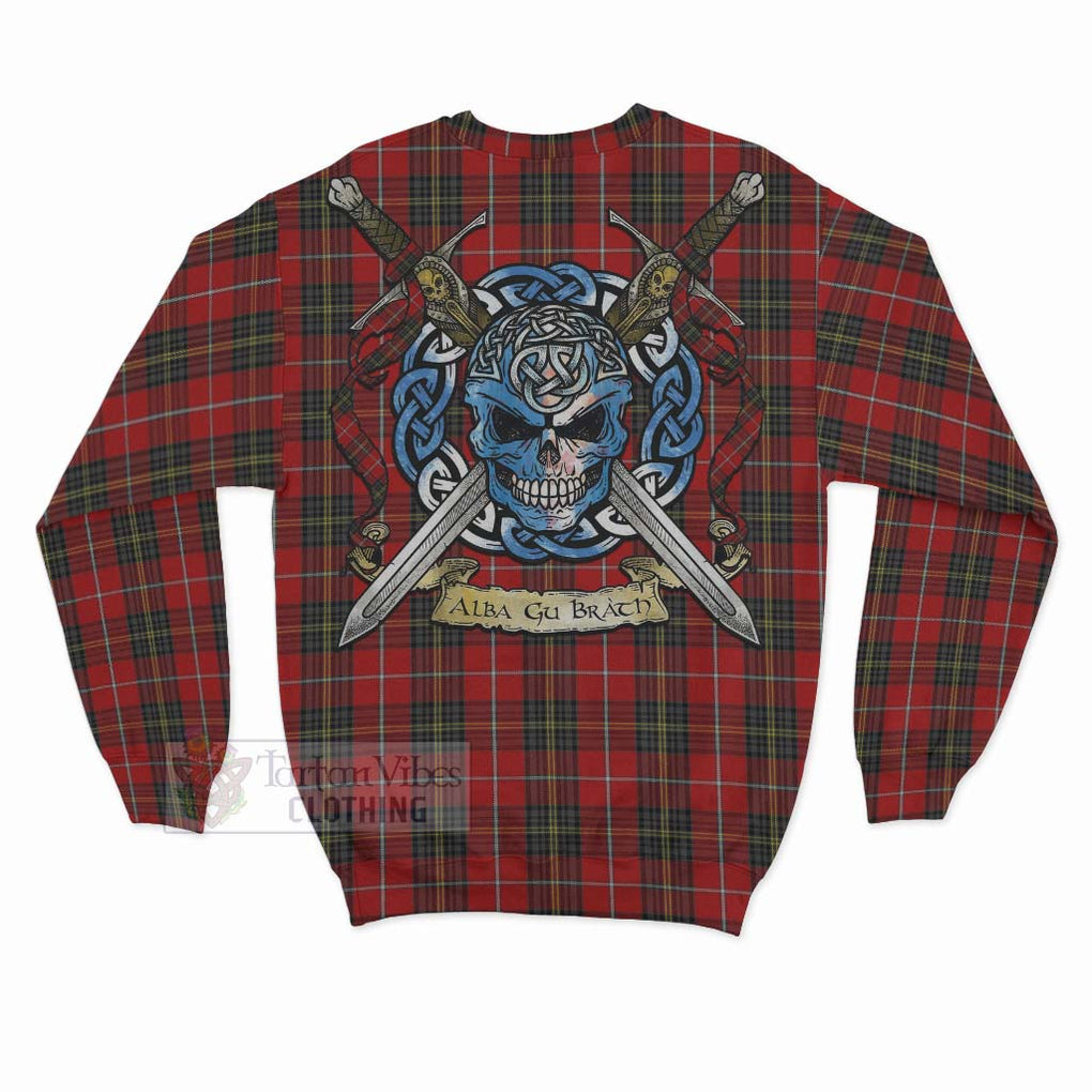 Tartan Vibes Clothing Orr Tartan Sweatshirt with Family Crest Celtic Skull Style