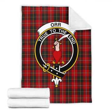 Orr Tartan Blanket with Family Crest