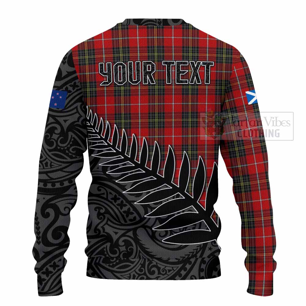 Tartan Vibes Clothing Orr Crest Tartan Knitted Sweater with New Zealand Silver Fern Half Style