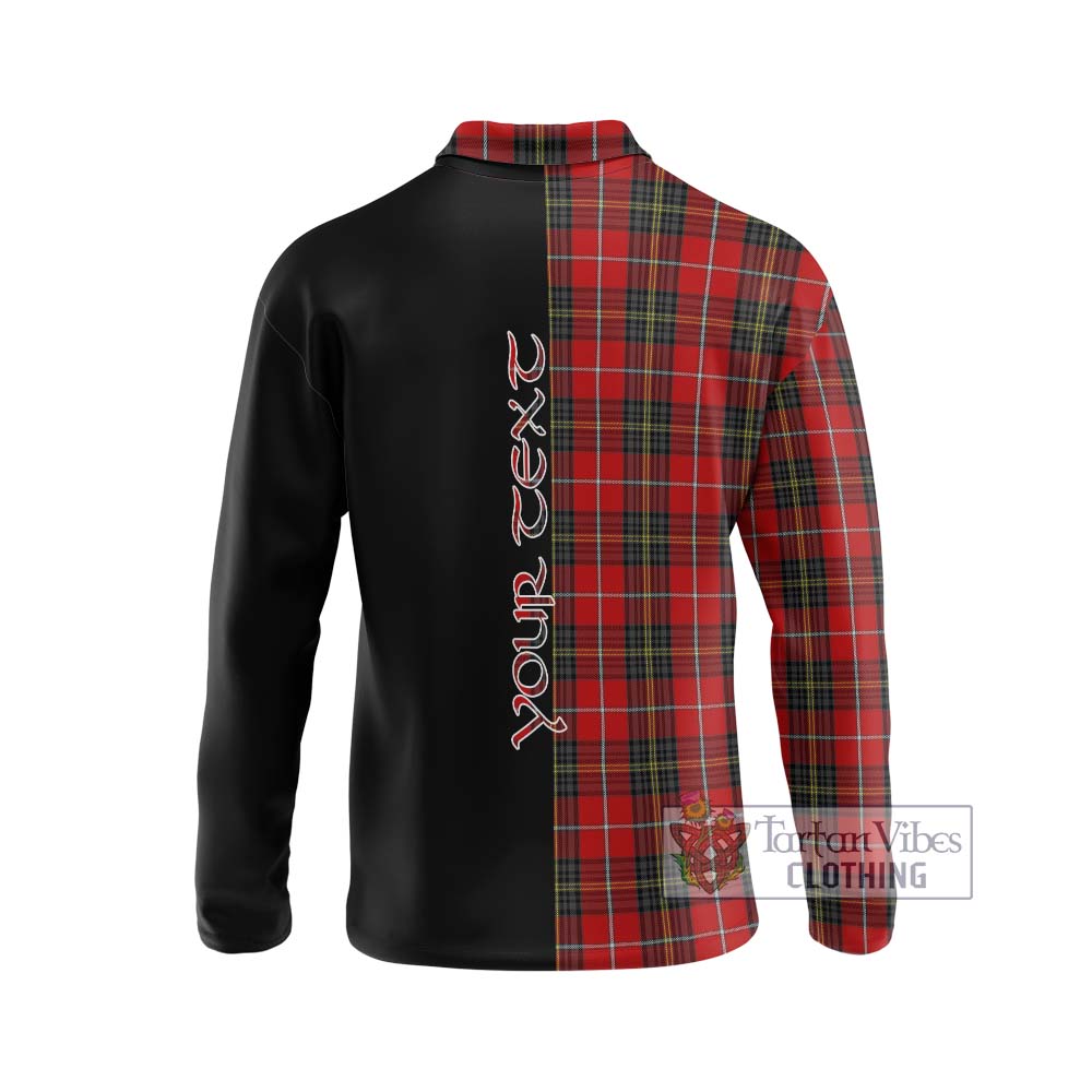 Orr Tartan Long Sleeve Polo Shirt with Family Crest and Half Of Me Style - Tartanvibesclothing Shop