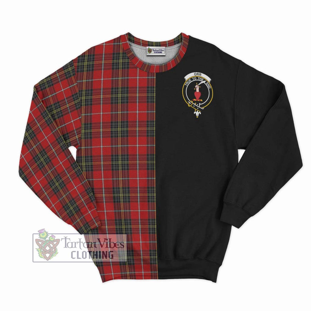 Orr Tartan Sweatshirt with Family Crest and Half Of Me Style - Tartanvibesclothing Shop