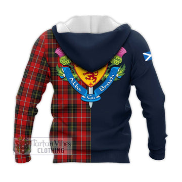 Orr Tartan Knitted Hoodie Alba with Scottish Lion Royal Arm Half Style