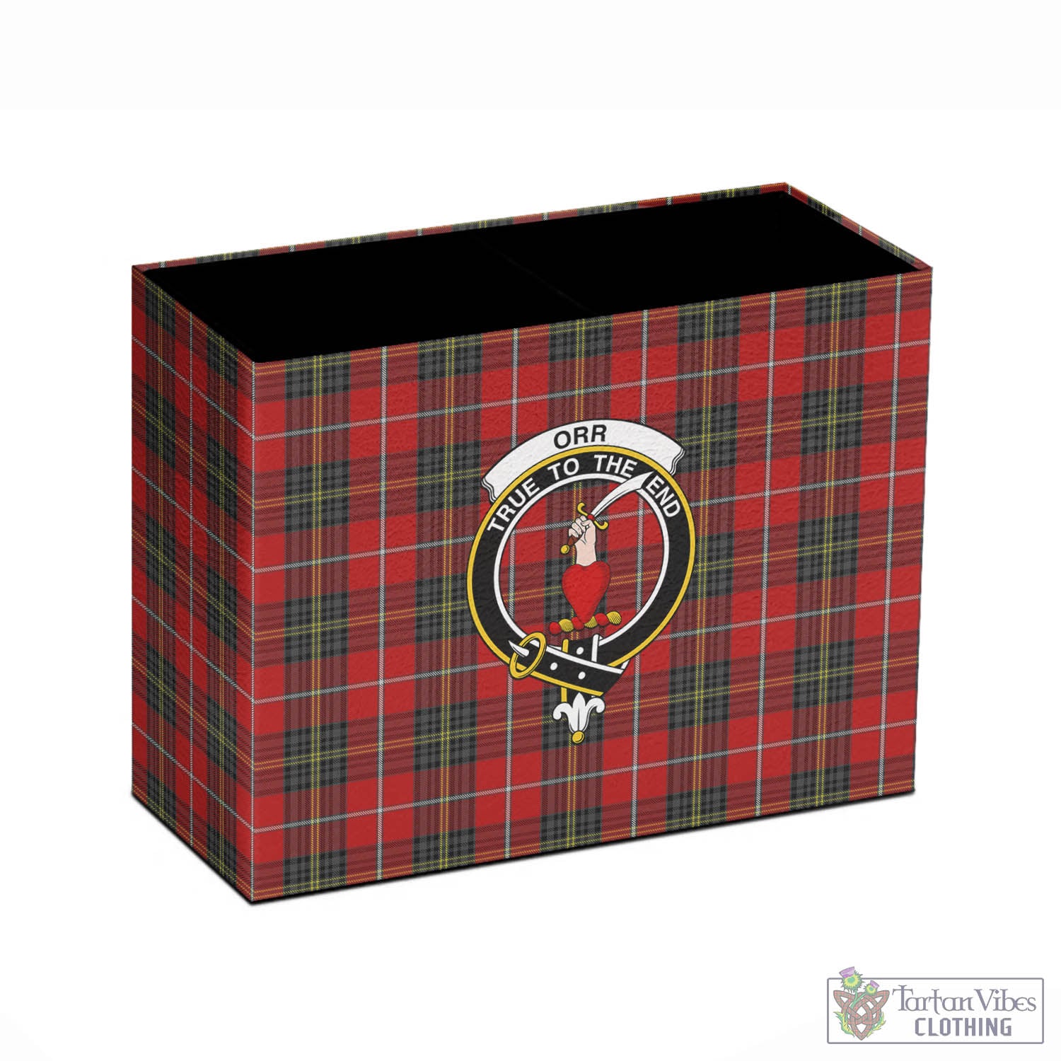 Tartan Vibes Clothing Orr Tartan Pen Holder with Family Crest