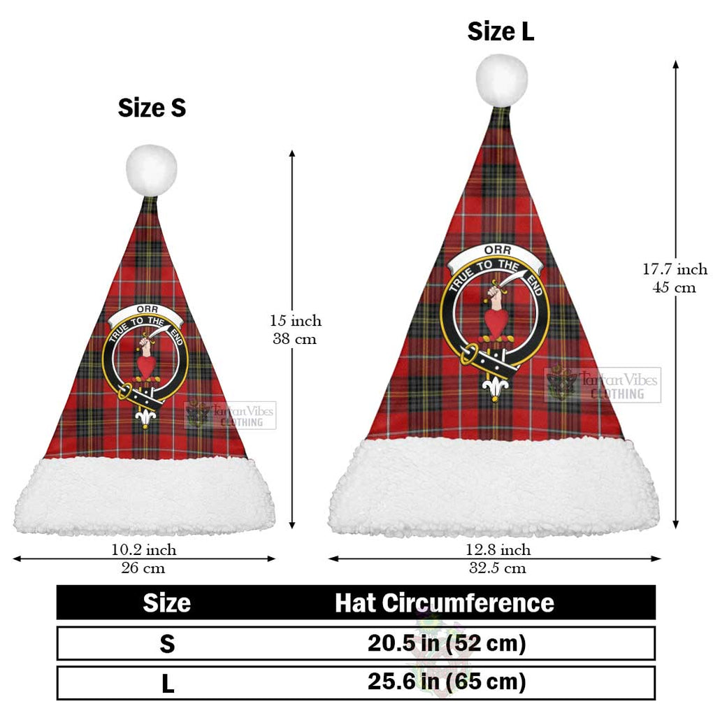 Tartan Vibes Clothing Orr Tartan Christmas Santa Hats with Family Crest