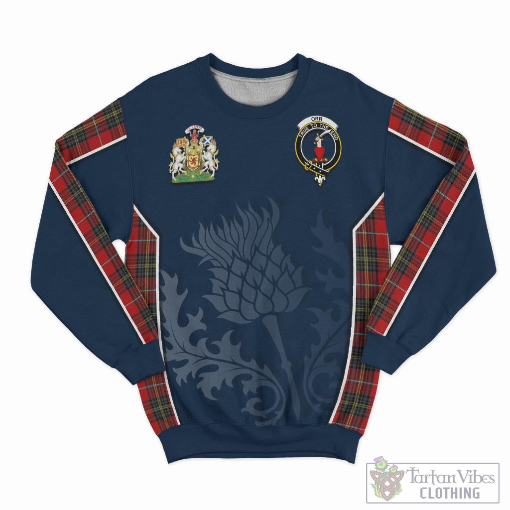 Tartan Vibes Clothing Orr Tartan Sweatshirt with Family Crest and Scottish Thistle Vibes Sport Style