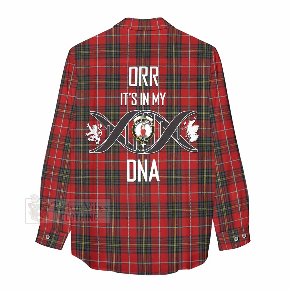 Tartan Vibes Clothing Orr Tartan Women's Casual Shirt with Family Crest DNA In Me Style