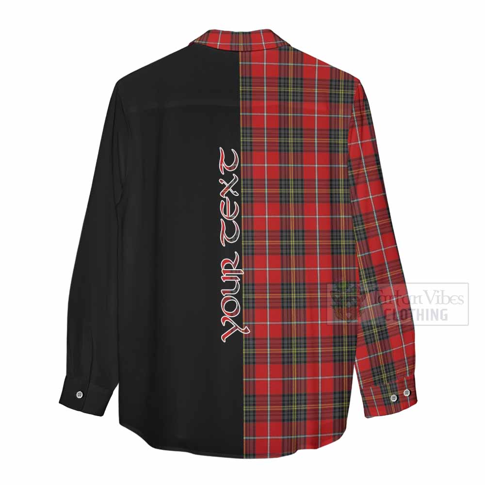 Tartan Vibes Clothing Orr Tartan Women's Casual Shirt with Family Crest and Half Of Me Style