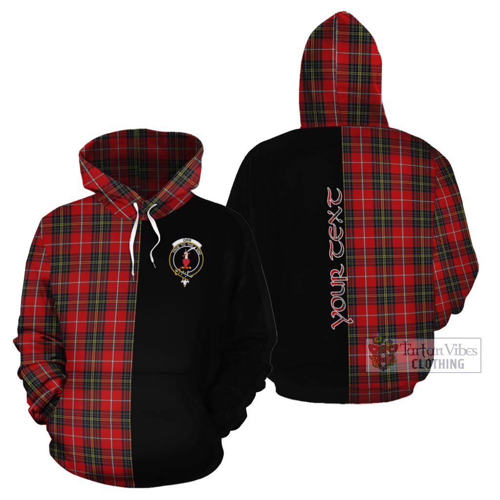 Tartan Vibes Clothing Orr Tartan Cotton Hoodie with Family Crest and Half Of Me Style