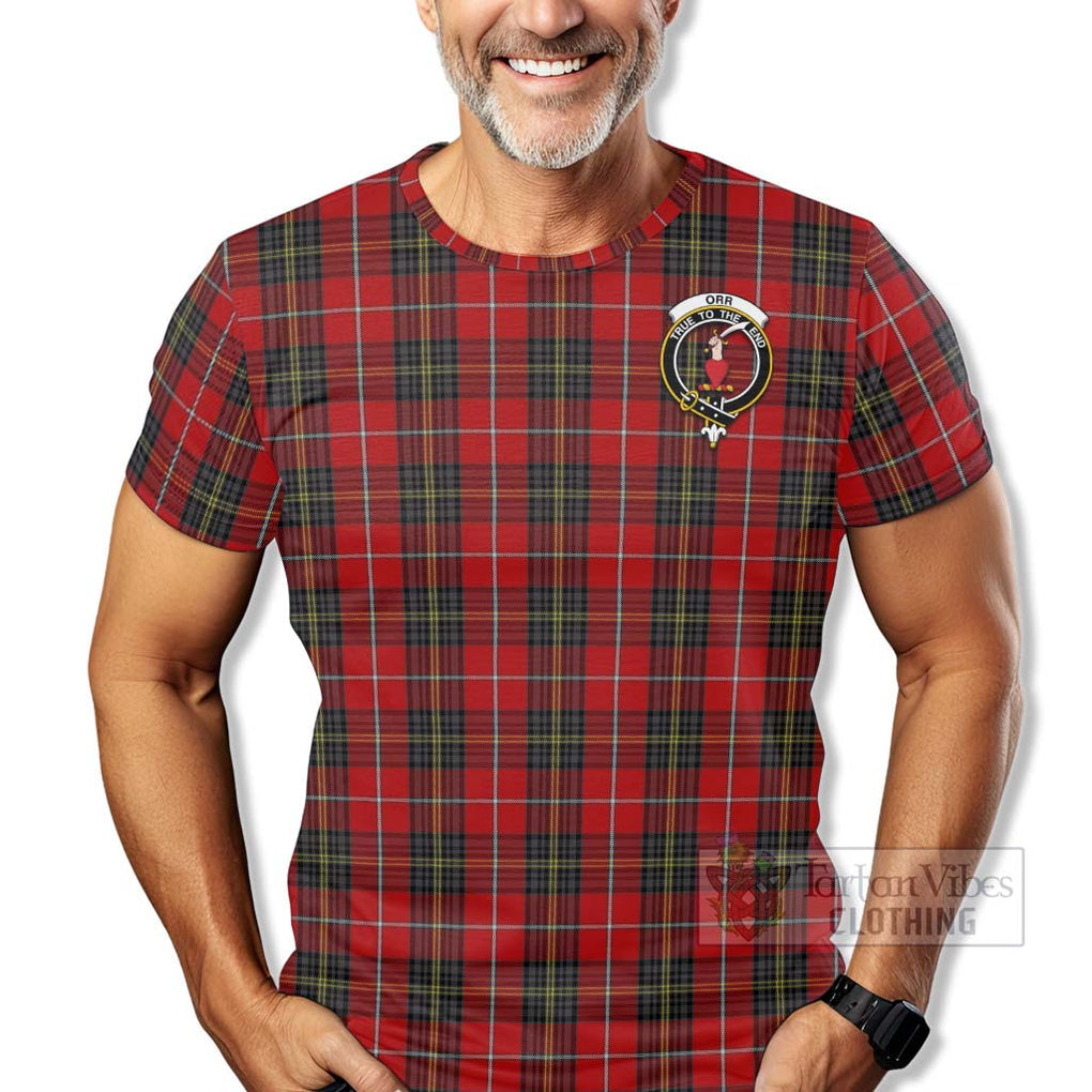 Tartan Vibes Clothing Orr Tartan T-Shirt with Family Crest Celtic Skull Style