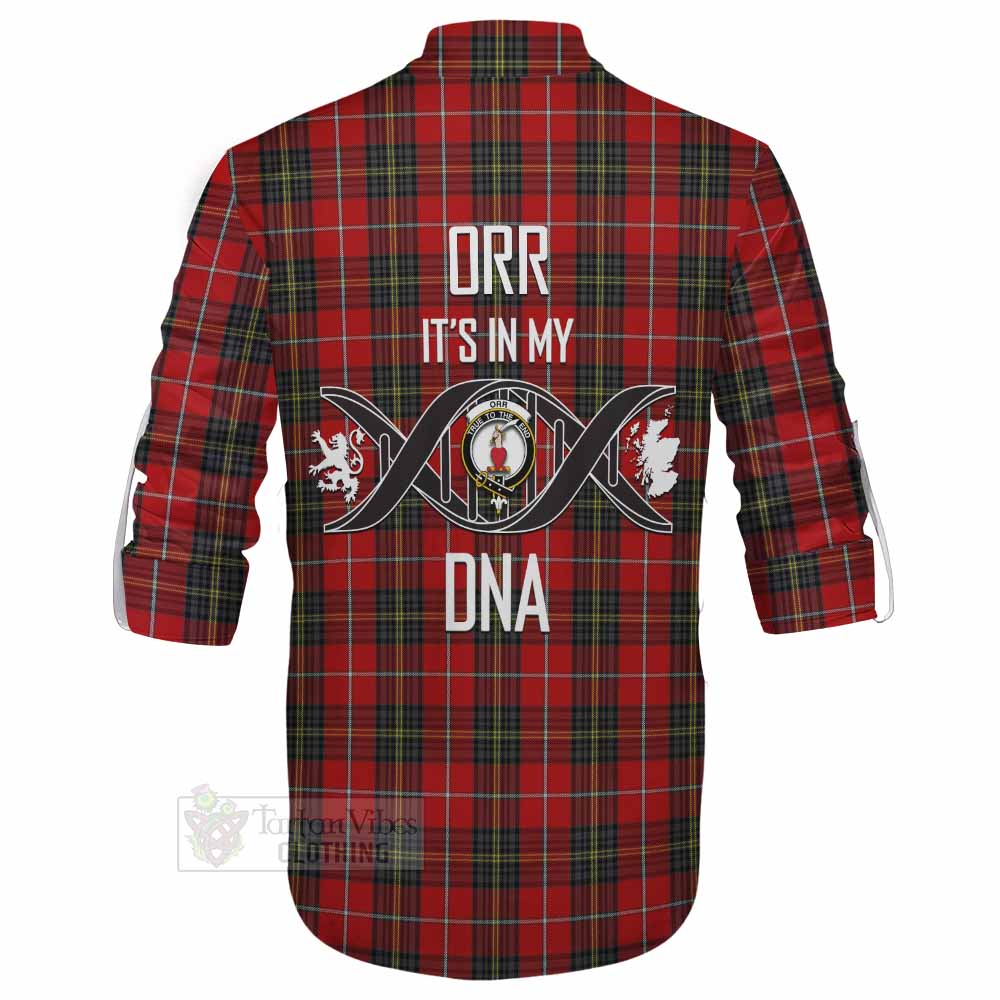 Tartan Vibes Clothing Orr Tartan Ghillie Kilt Shirt with Family Crest DNA In Me Style