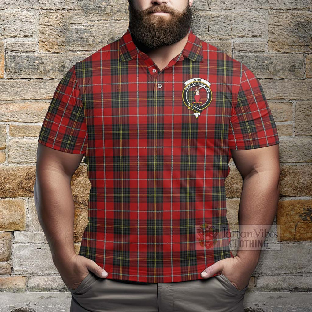 Tartan Vibes Clothing Orr Tartan Polo Shirt with Family Crest Celtic Skull Style