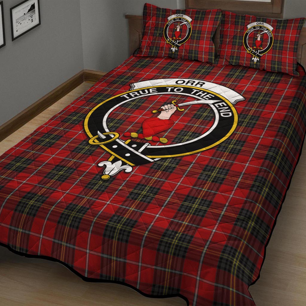 Orr Tartan Quilt Bed Set with Family Crest - Tartan Vibes Clothing