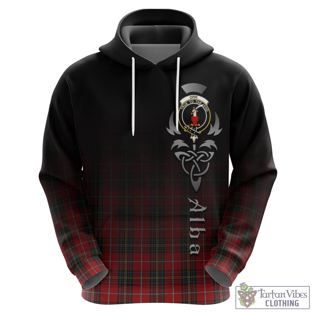 Tartan Vibes Clothing Orr Tartan Hoodie Featuring Alba Gu Brath Family Crest Celtic Inspired