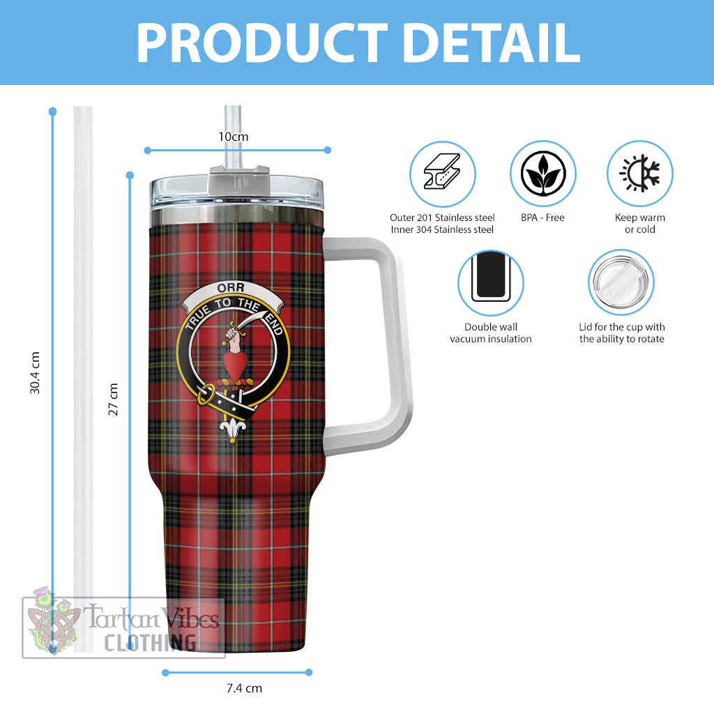 Tartan Vibes Clothing Orr Tartan and Family Crest Tumbler with Handle