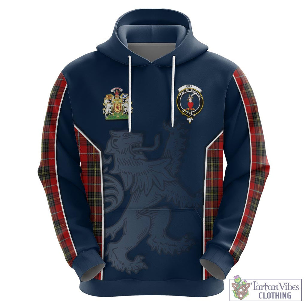 Tartan Vibes Clothing Orr Tartan Hoodie with Family Crest and Lion Rampant Vibes Sport Style