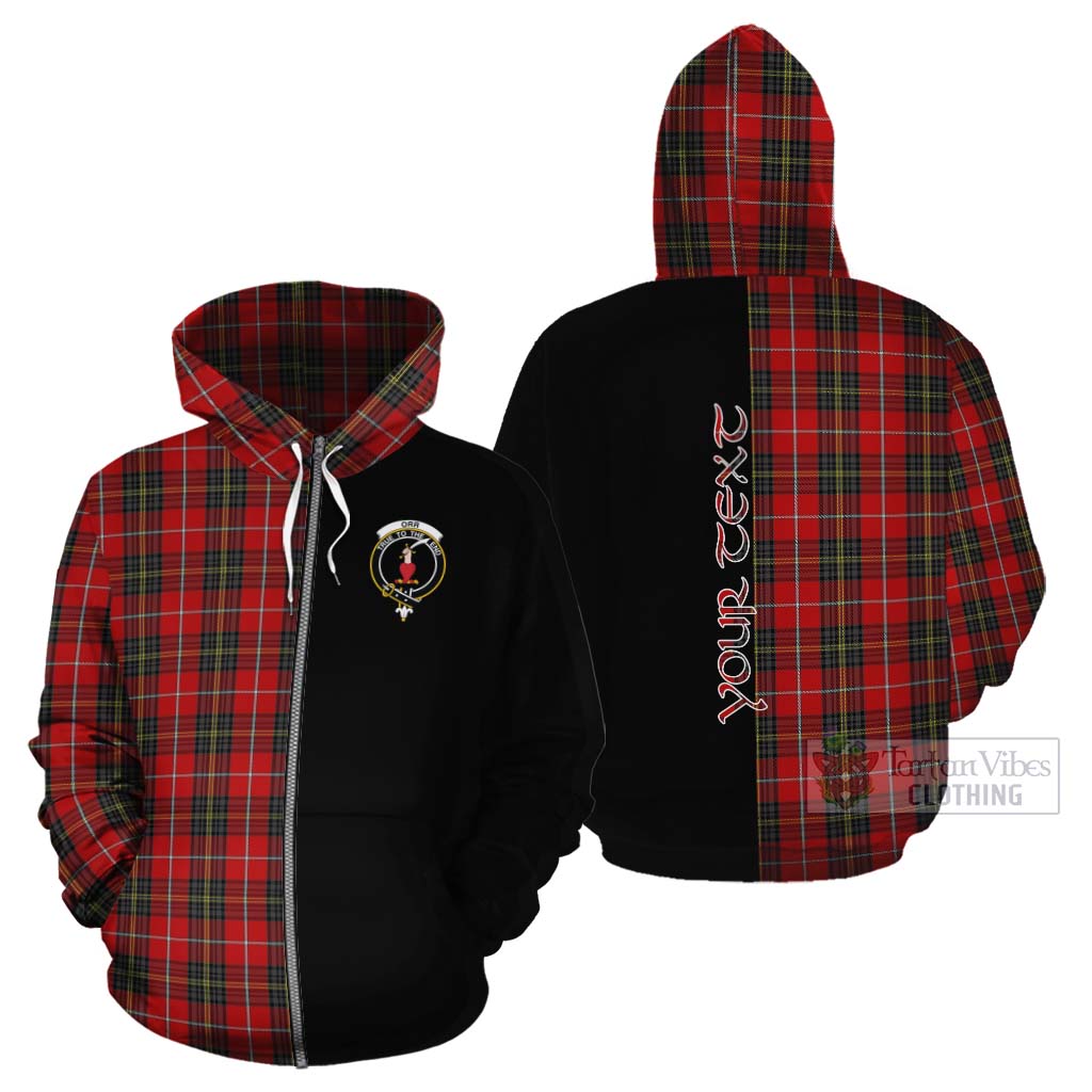 Tartan Vibes Clothing Orr Tartan Cotton Hoodie with Family Crest and Half Of Me Style