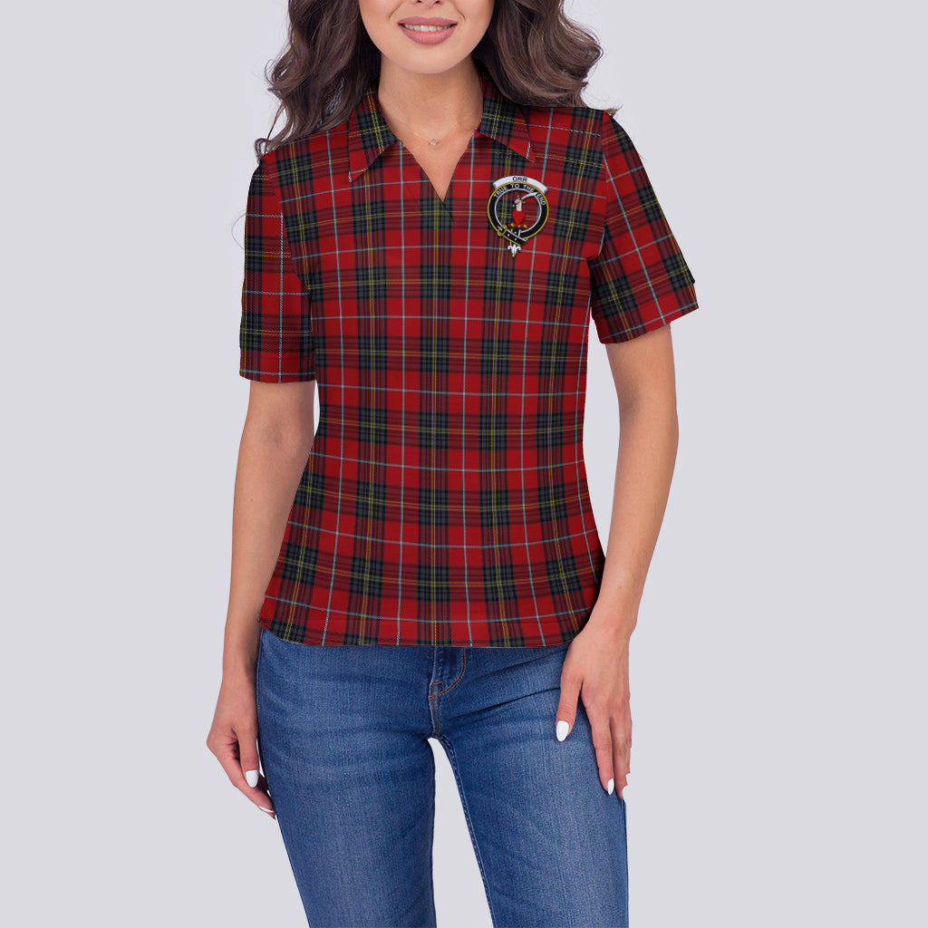 Orr Tartan Polo Shirt with Family Crest For Women - Tartan Vibes Clothing