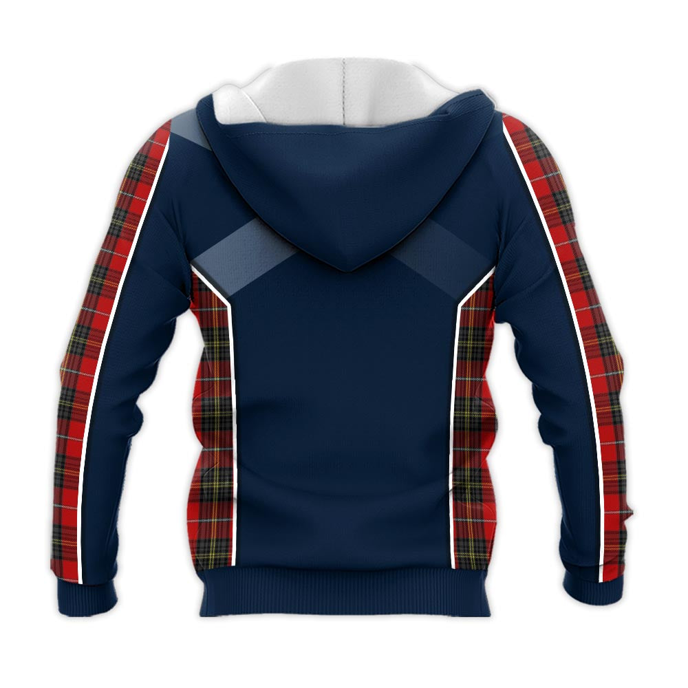 Tartan Vibes Clothing Orr Tartan Knitted Hoodie with Family Crest and Scottish Thistle Vibes Sport Style