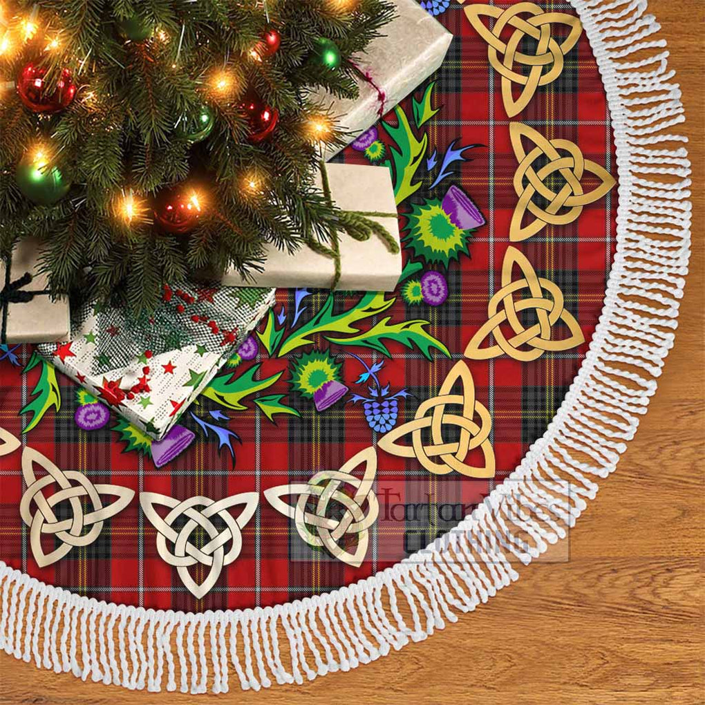 Tartan Vibes Clothing Orr Tartan Christmas Tree Skirt with Thistle Celtic Knot Style