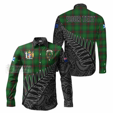 Orrock Crest Tartan Long Sleeve Button Shirt with New Zealand Silver Fern Half Style