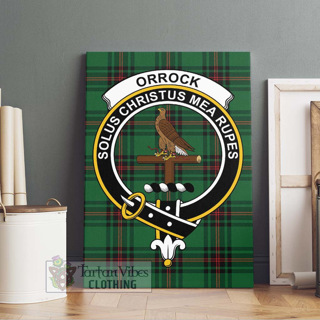 Orrock Tartan Canvas Print Wall Art with Family Crest Without Frame - Tartan Vibes Clothing