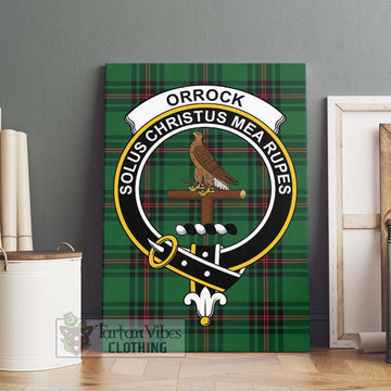 Orrock Tartan Canvas Print Wall Art with Family Crest